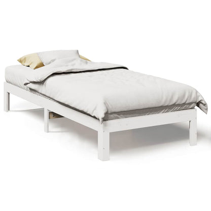 Bed Frame without Mattress White 80x200 cm Solid Wood Pine