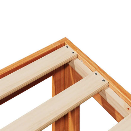 Bed Frame without Mattress Wax Brown 80x200 cm Solid Wood Pine