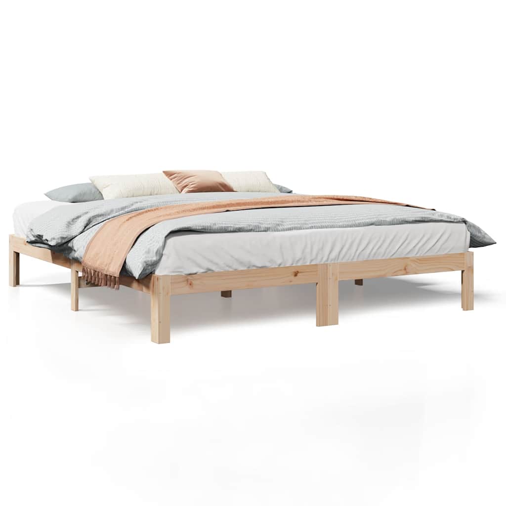 Bed Frame without Mattress 160x200 cm Solid Wood Pine
