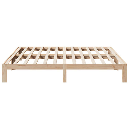 Bed Frame without Mattress 160x200 cm Solid Wood Pine