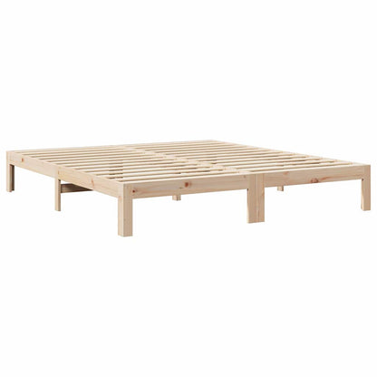 Bed Frame without Mattress 160x200 cm Solid Wood Pine