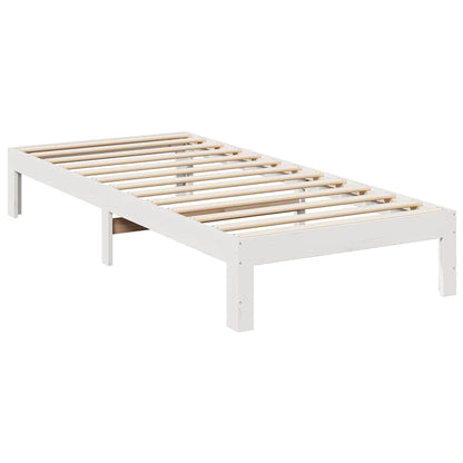 Bed Frame without Mattress White 90x200 cm Solid Wood Pine
