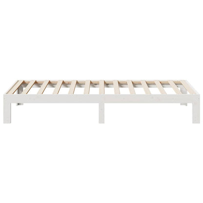 Bed Frame without Mattress White 90x200 cm Solid Wood Pine