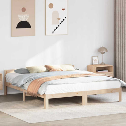 Bed Frame without Mattress 160x200 cm Solid Wood Pine