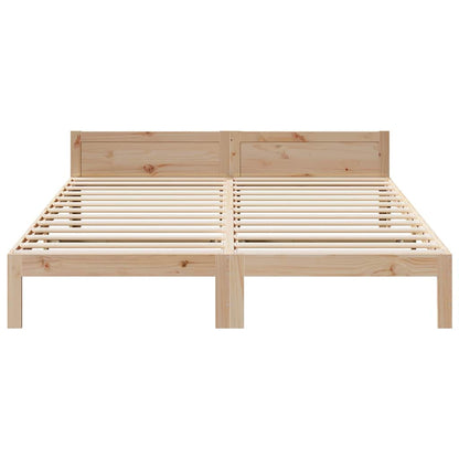 Bed Frame without Mattress 160x200 cm Solid Wood Pine