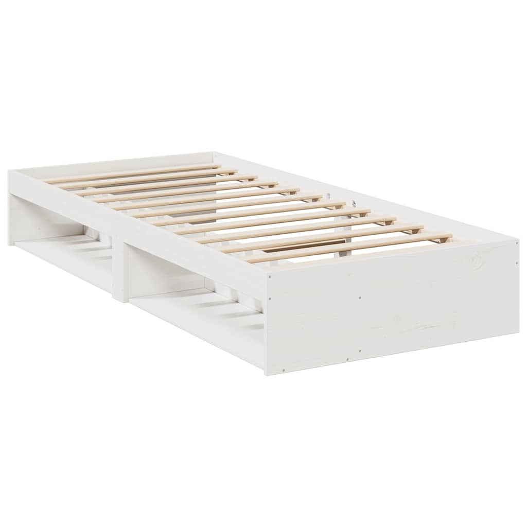 Day Bed without Mattress White 90x200 cm Solid Wood Pine