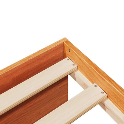 Day Bed without Mattress Wax Brown 90x200 cm Solid Wood Pine