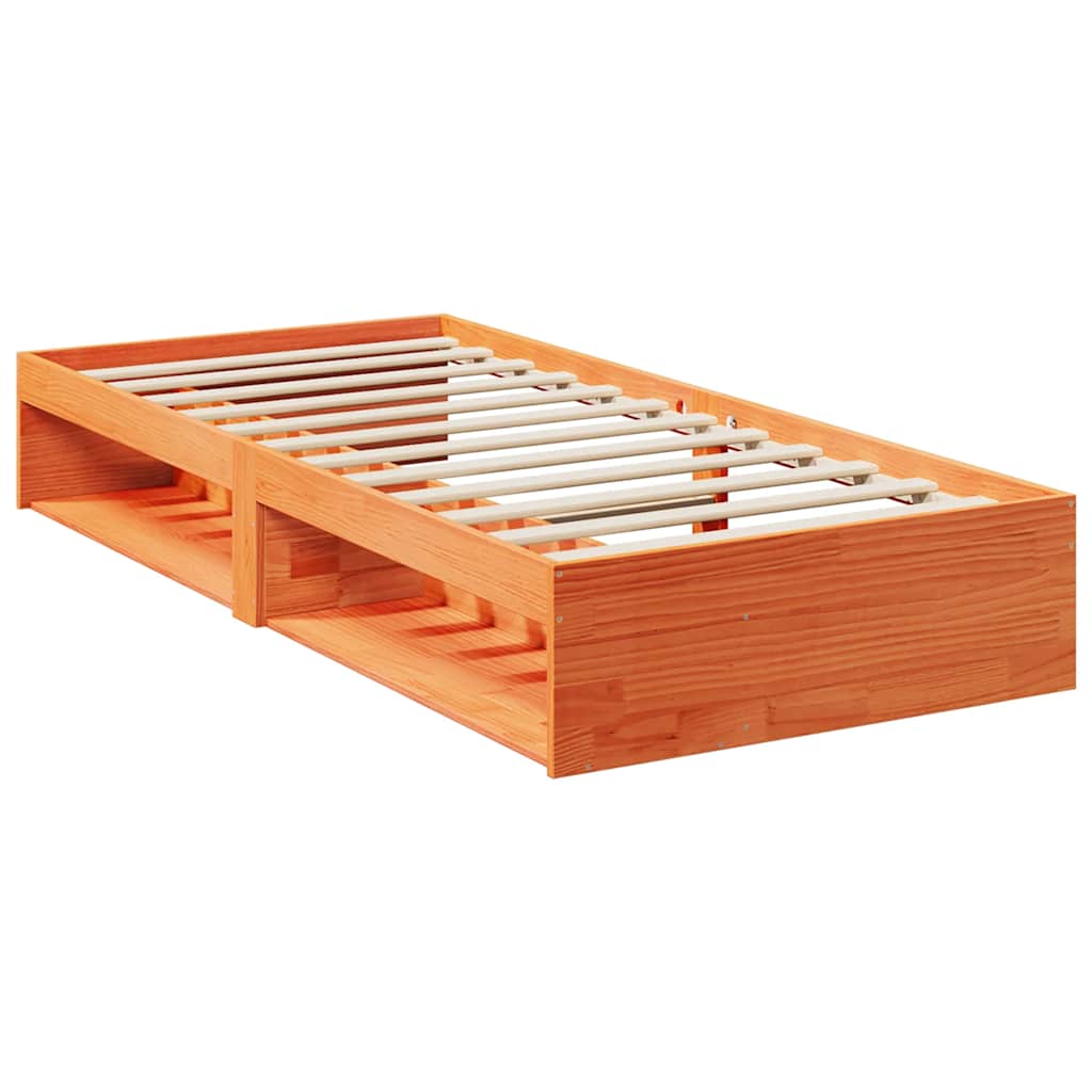 Day Bed without Mattress Wax Brown 75x190 cm Solid Wood Pine