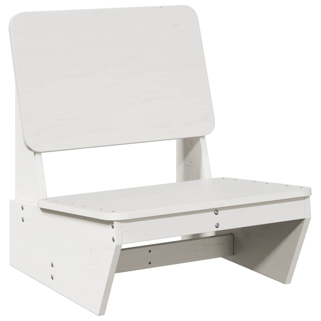 Garden Chairs 2 pcs White 60x64x70.5 cm Solid Wood Pine
