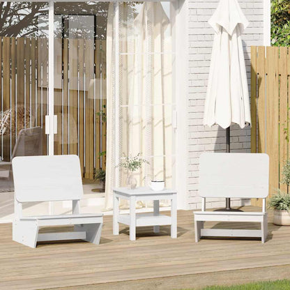 Garden Chairs 2 pcs White 60x64x70.5 cm Solid Wood Pine