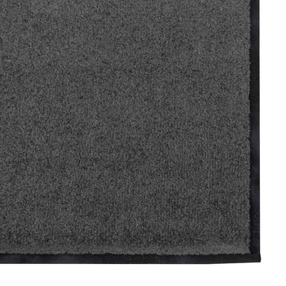 Doormat Anthracite and Black 120 x 250 cm Polyamide and PVC