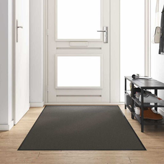 Doormat Anthracite and Black 120 x 250 cm Polyamide and PVC