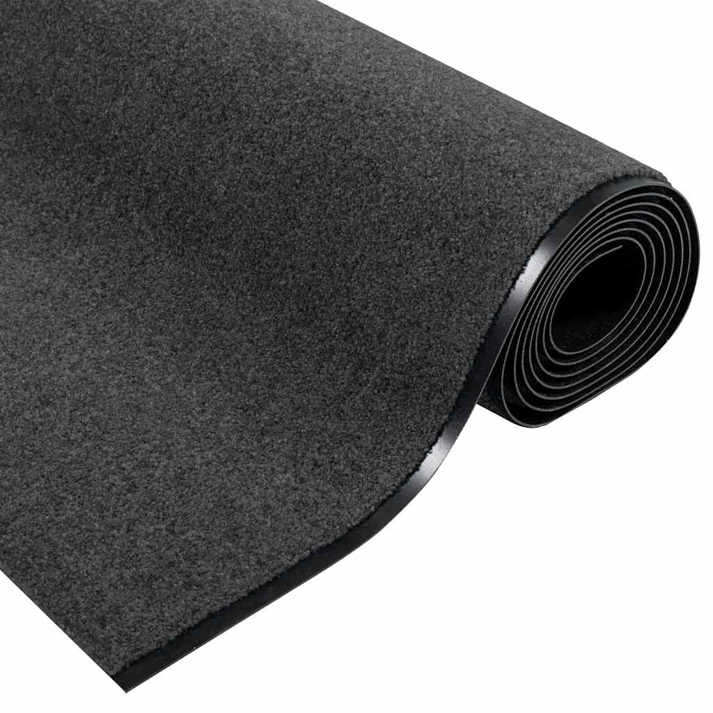 Doormat Anthracite and Black 120 x 350 cm Polyamide and PVC