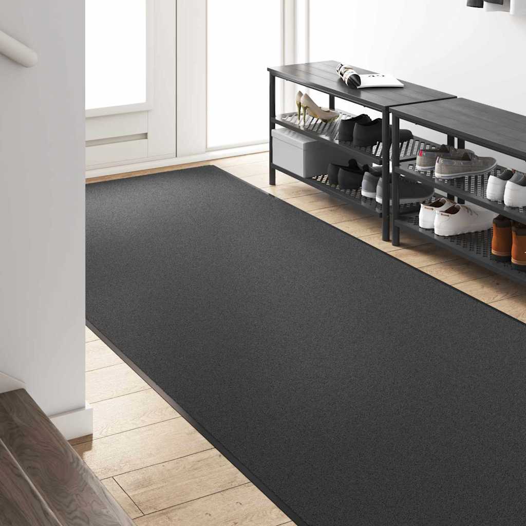 Doormat Anthracite and Black 120 x 350 cm Polyamide and PVC