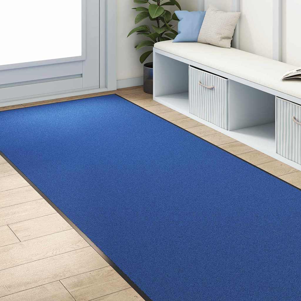 Doormat Blue and Black 120 x 300 cm 100% Polyamide