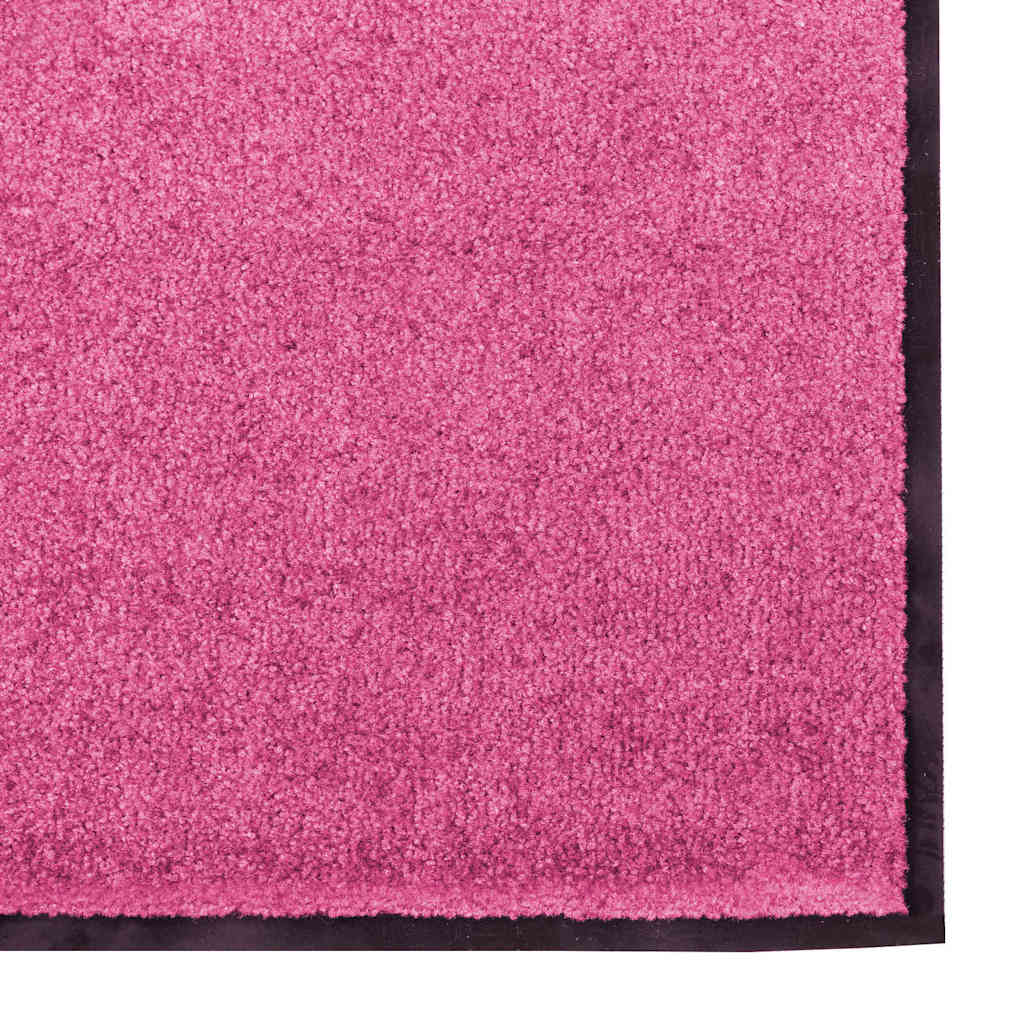 Doormat Other Pink and Black 120 x 250 cm Polyamide and PVC