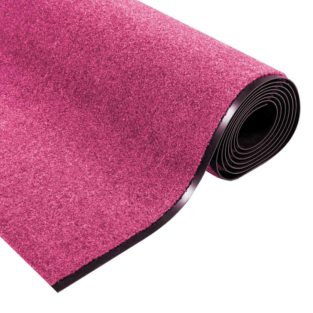 Doormat Pink and Black 120 x 350 cm 100% Polyamide