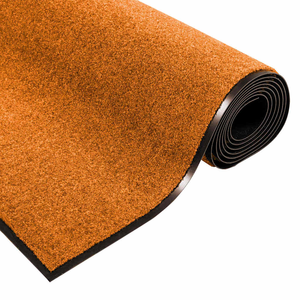 Doormat Other Orange and Black 120 x 300 cm Polyamide and PVC