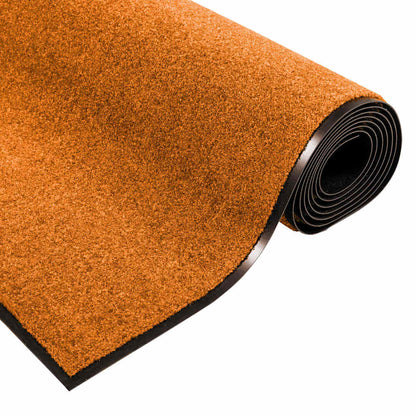 Doormat Other Orange and Black 120 x 300 cm Polyamide and PVC