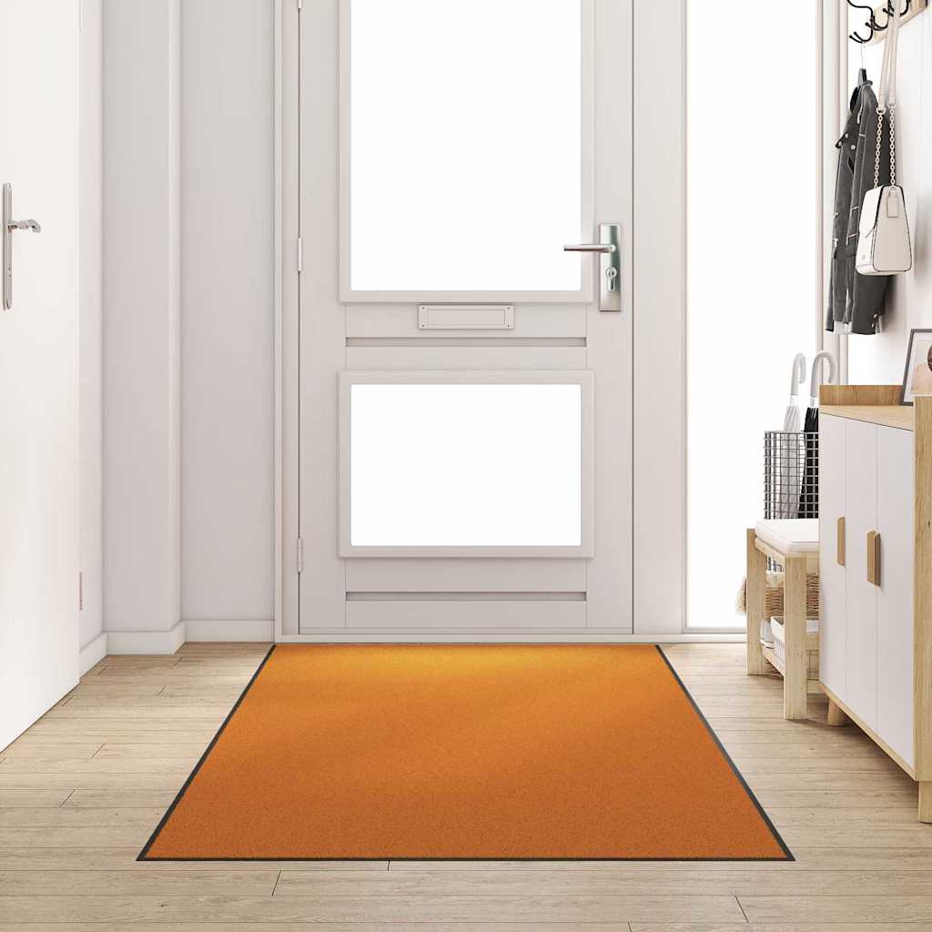 Doormat Other Orange and Black 120 x 300 cm Polyamide and PVC