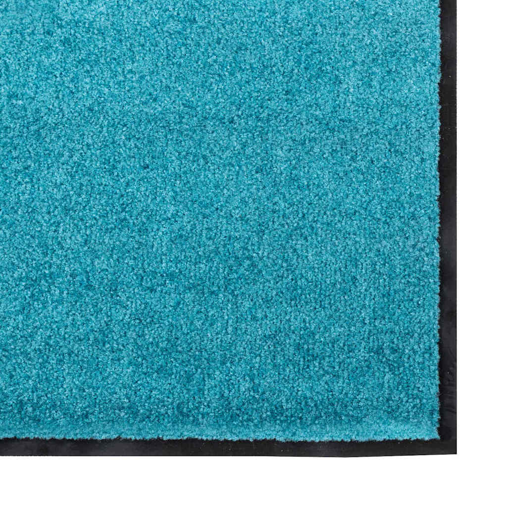 Doormat Other Cyan and Black 120 x 300 cm Polyamide and PVC
