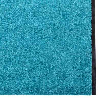 Doormat Cyan and Black 120 x 350 cm 100% Polyamide