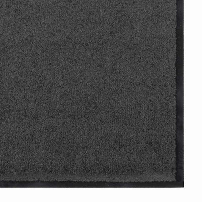 Doormat Anthracite and Black 60 x 180 cm 100% Polyamide
