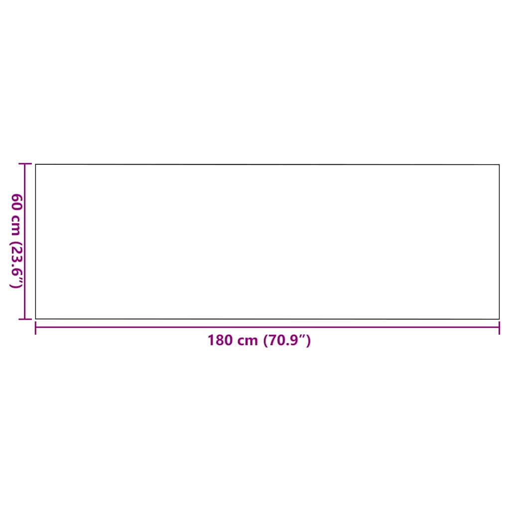 Doormat Grey and Black 60 x 180 cm 100% Polyamide