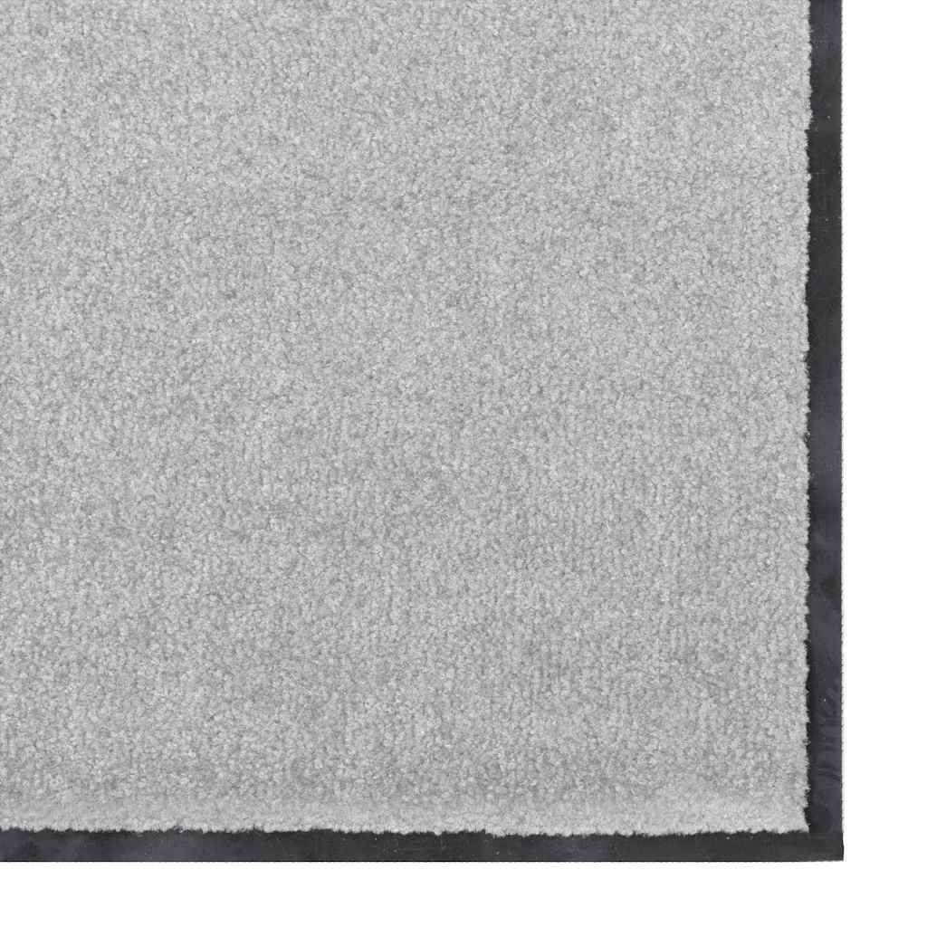 Doormat Grey and Black 120 x 250 cm Polypropylene and vinyl