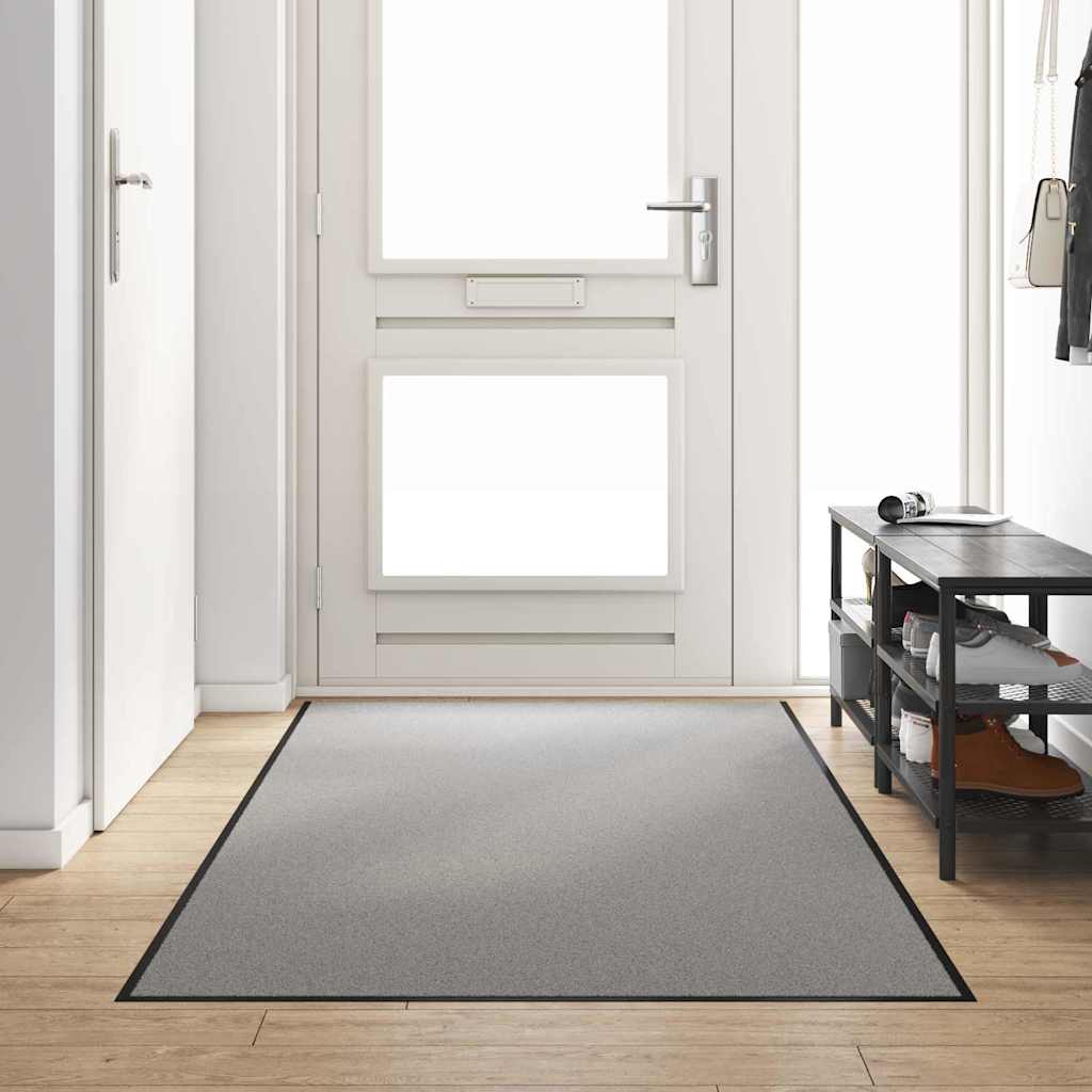 Doormat Grey and Black 120 x 250 cm Polypropylene and vinyl