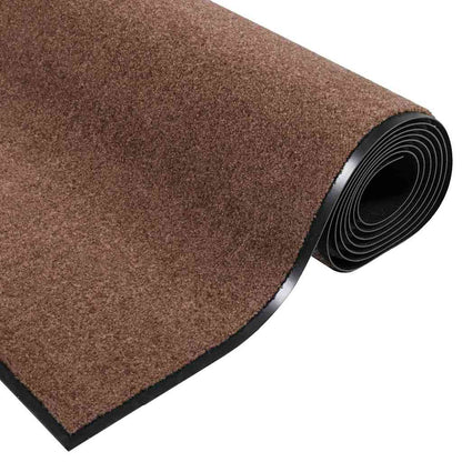 Doormat Brown and Black 120 x 300 cm Polypropylene and vinyl