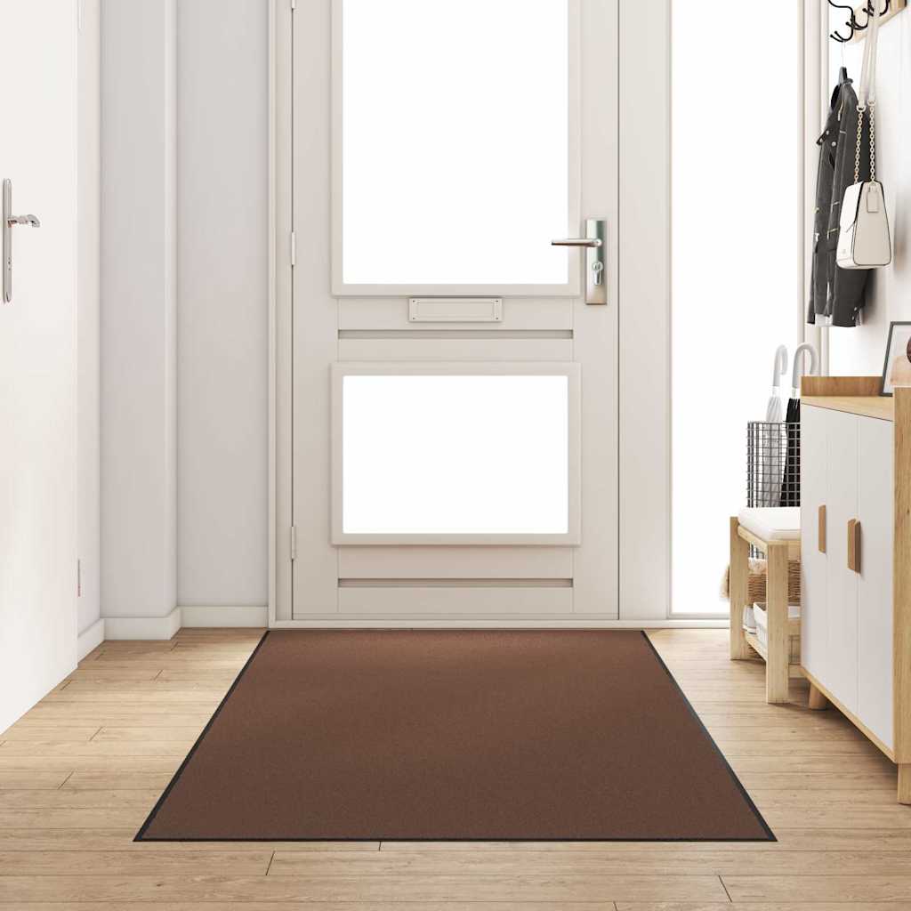Doormat Brown and Black 120 x 300 cm Polypropylene and vinyl