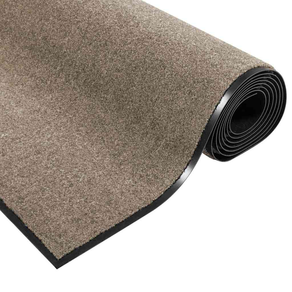 Doormat Beige and Black 90 x 150 cm 100% Polyamide