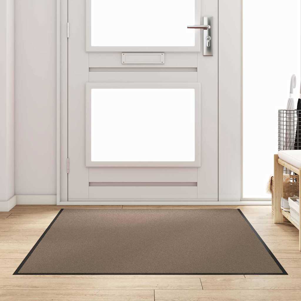 Doormat Beige and Black 120 x 180 cm 100% Polyamide