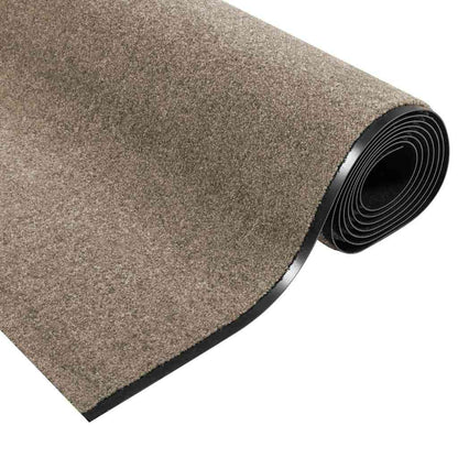 Doormat Beige and Black 120 x 350 cm Polypropylene and vinyl