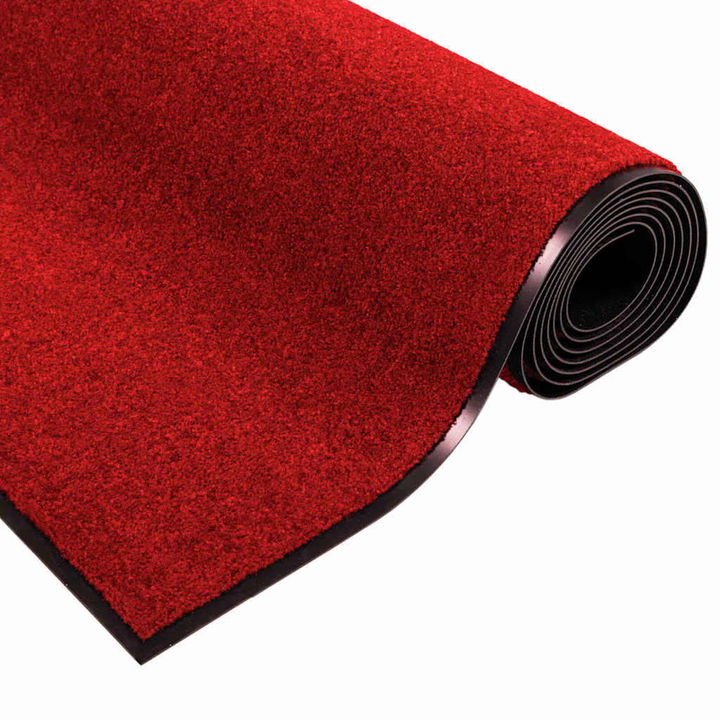 Doormat Red and Black 120 x 300 cm 100% Polyamide