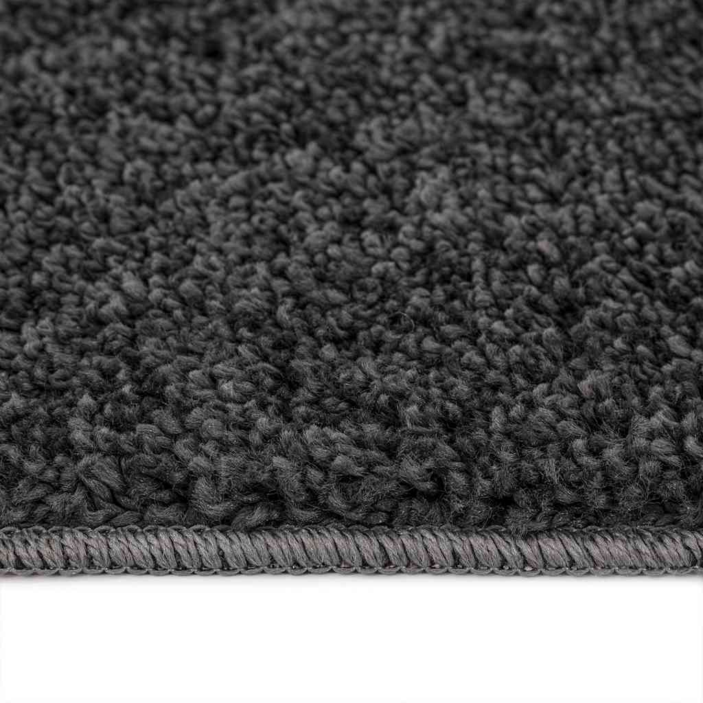 Anti-slip Shaggy Rug Dark grey 160 x 160 cm PP