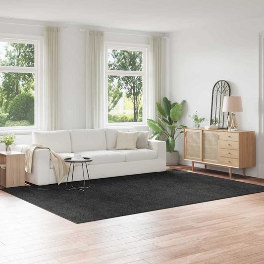 Anti-slip Shaggy Rug Dark Grey 240 x 340 cm PP