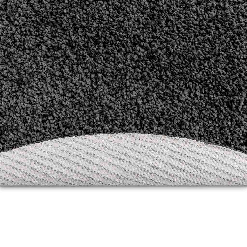 Anti-slip Shaggy Rug Dark grey 120 x 120 cm PP