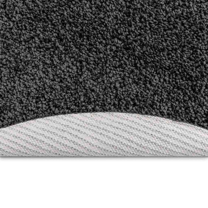 Anti-slip Shaggy Rug Dark grey 120 x 120 cm PP
