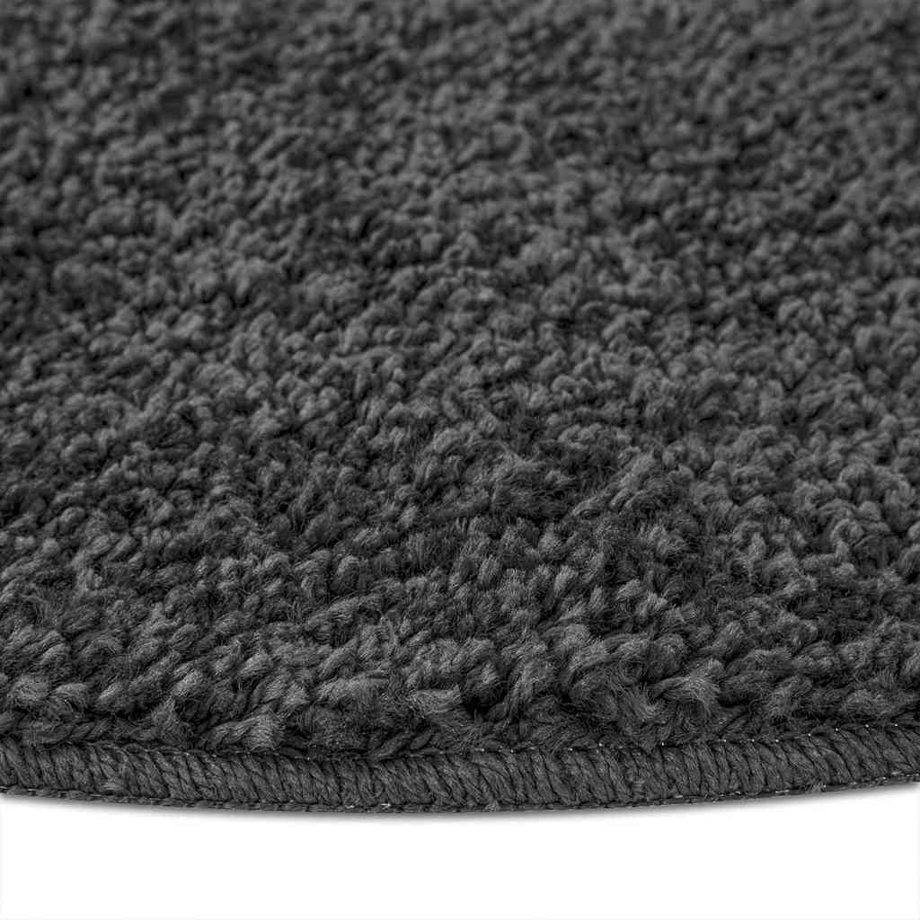 Anti-slip Shaggy Rug Dark grey 120 x 120 cm PP