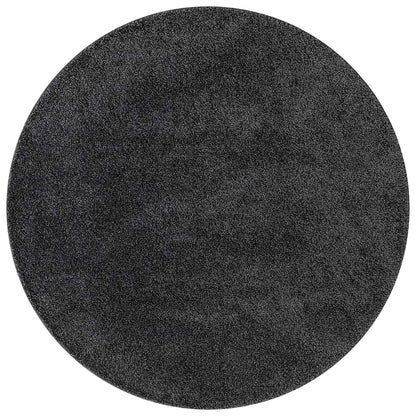 Anti-slip Shaggy Rug Dark grey 120 x 120 cm PP