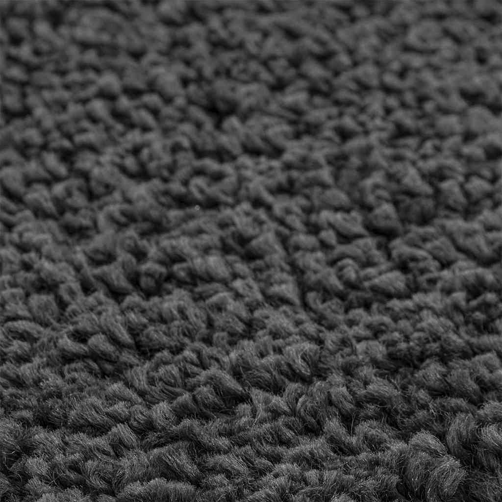 Anti-slip Shaggy Rug Dark grey 160 x 160 cm PP