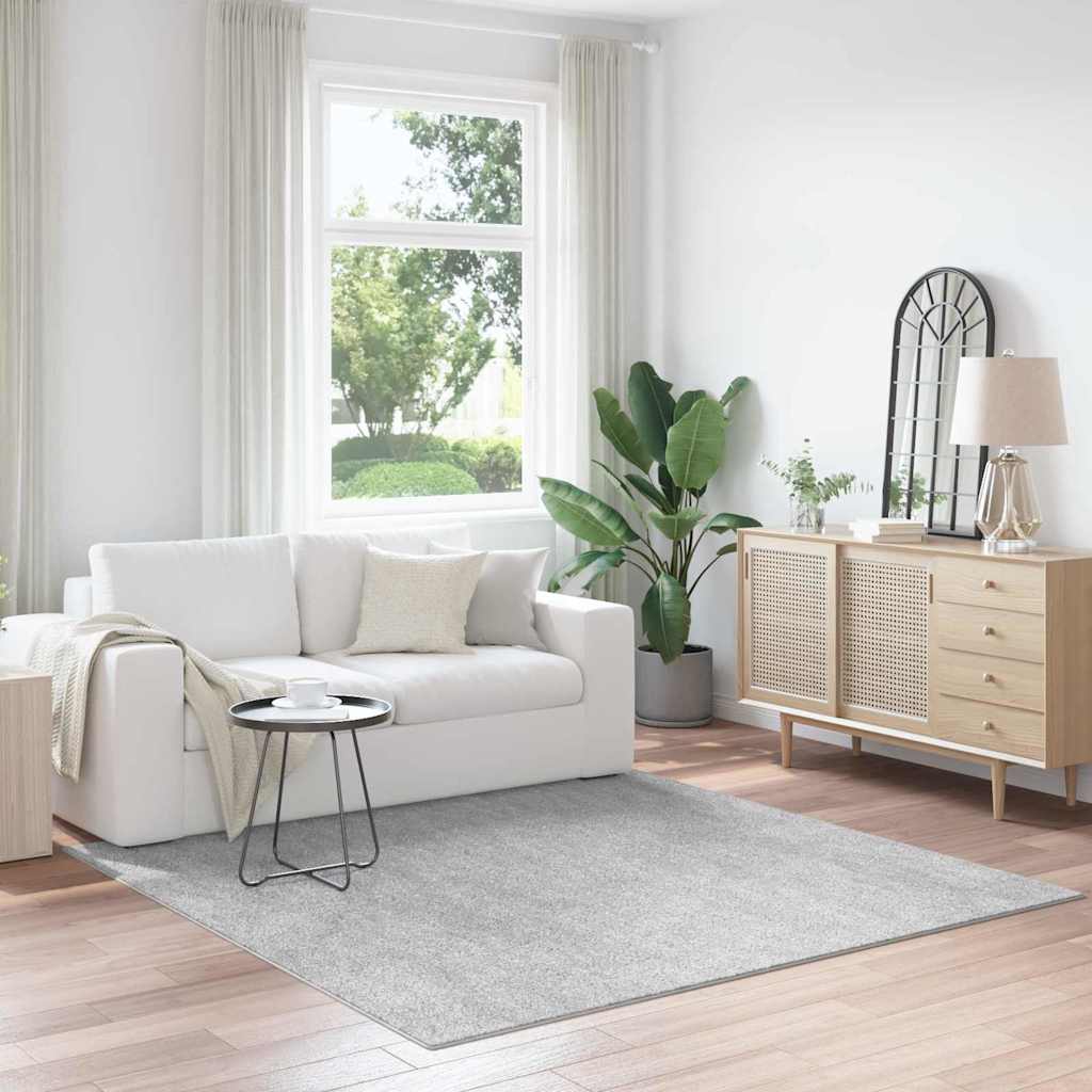 Anti-slip Shaggy Rug Grey 200 x 200 cm PP