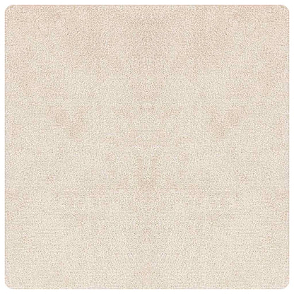 Anti-slip Shaggy Rug Cream 120 x 120 cm PP