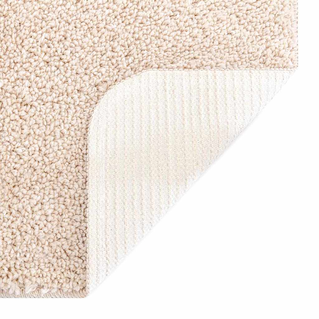 Anti-slip Shaggy Rug Cream 160 x 160 cm PP