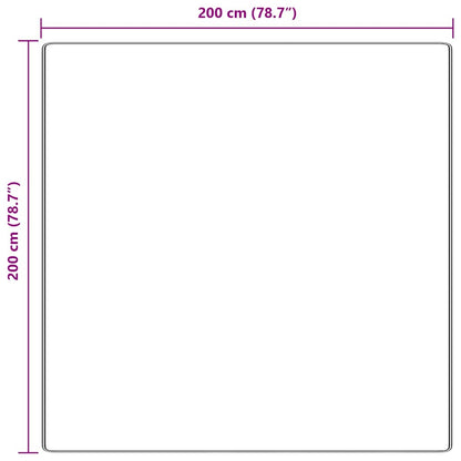 Anti-slip Shaggy Rug Cream 200 x 200 cm PP