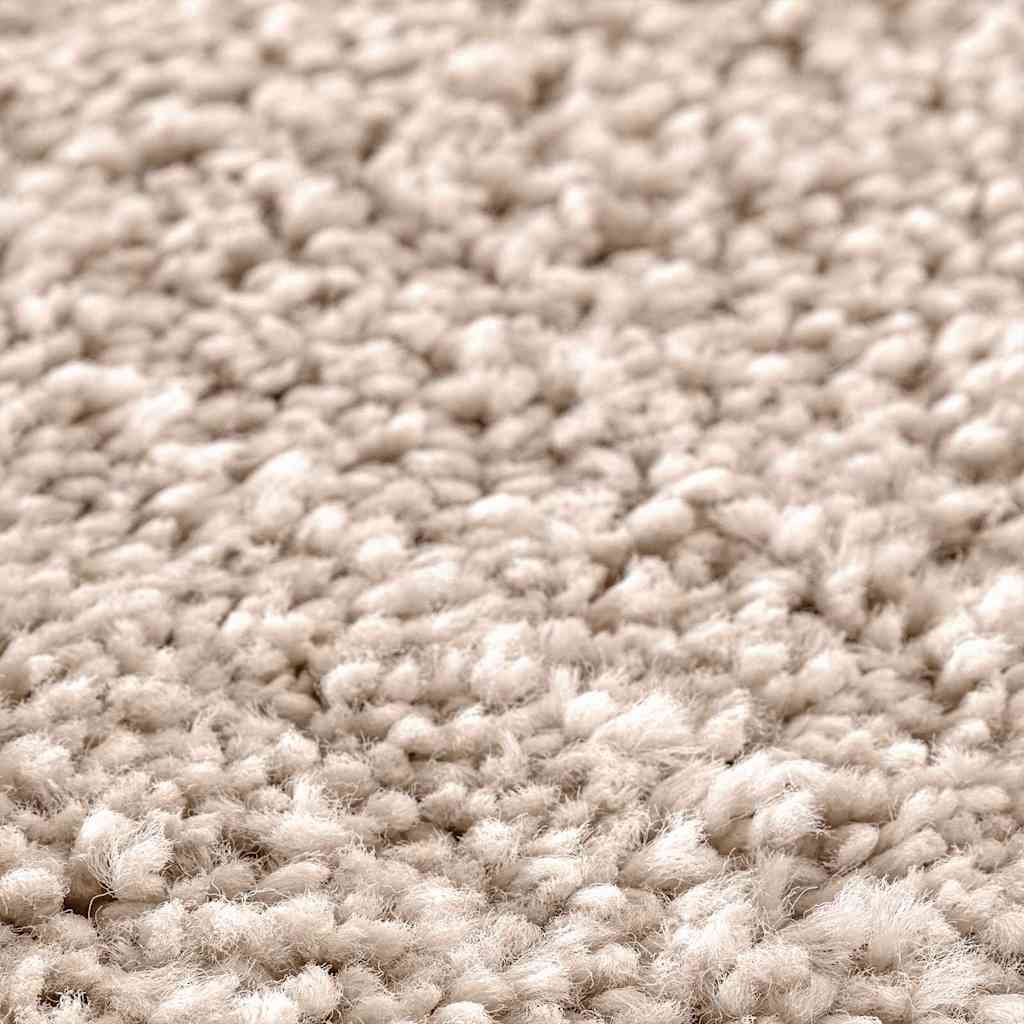 Anti-slip Shaggy Rug Cream 160 x 160 cm PP