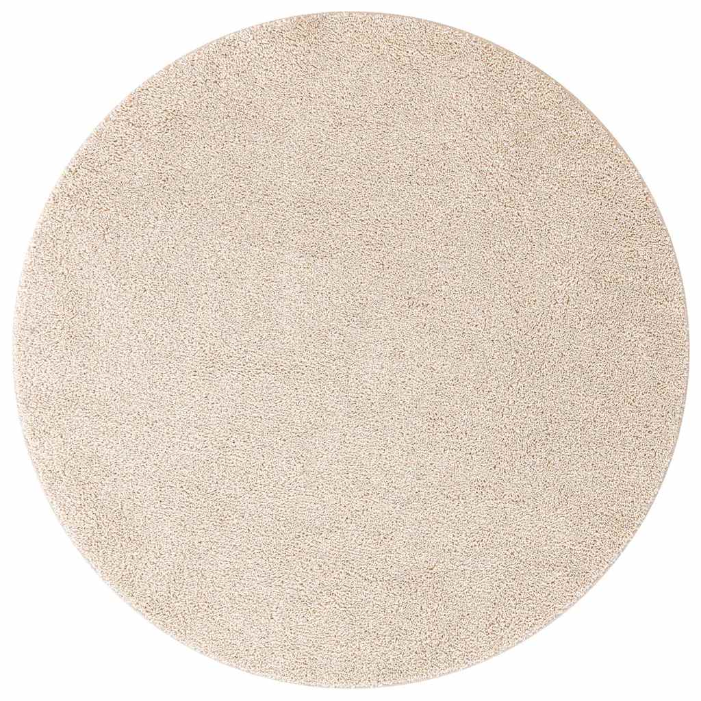 Anti-slip Shaggy Rug Cream 160 x 160 cm PP