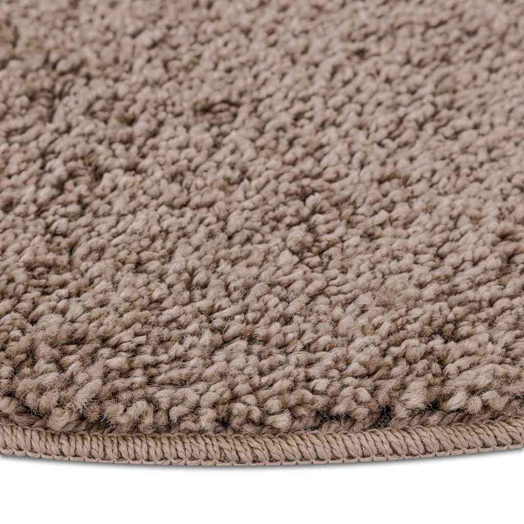 Anti-slip Shaggy Rug Brown 90 x 90 cm PP